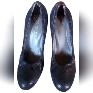 Donald J. Pliner Elegant Black Women's Timeless Elastic Opening Heels 9 1/2